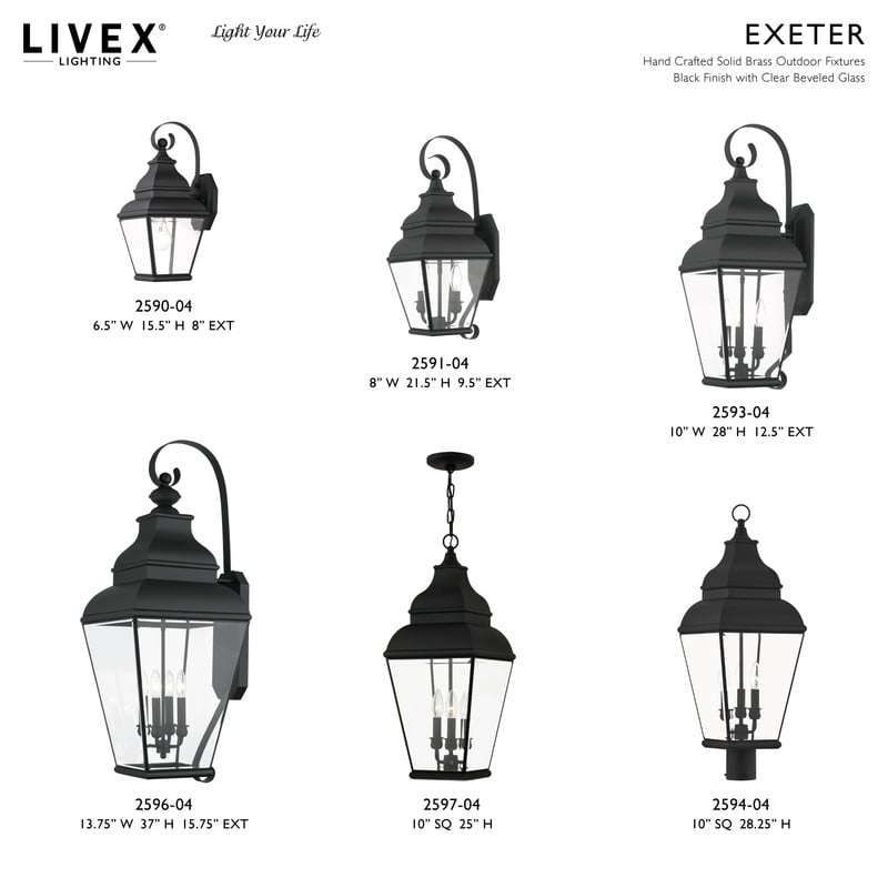 Beaumont Lane Contemporary 2 Light Outdoor Wall Lantern in Black