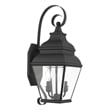 Beaumont Lane Contemporary 2 Light Outdoor Wall Lantern in Black