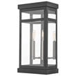 Beaumont Lane Contemporary 2 Light Outdoor Wall Lantern in Black