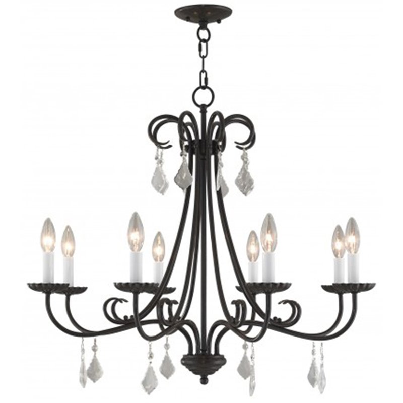 Beaumont Lane Contemporary 8 Light Chandelier in English Bronze