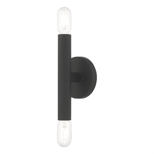 Beaumont Lane Mid-Century 2-Light Metal ADA Wall Sconce in Black