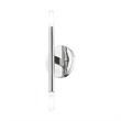 Beaumont Lane Mid-Century 2-Light Mid-Century Metal Sconce in Polished Chrome