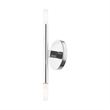 Beaumont Lane Mid-Century 2-Light Mid-Century Metal Sconce in Polished Chrome