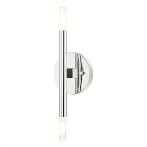 Beaumont Lane Mid-Century 2-Light Mid-Century Metal Sconce in Polished Chrome