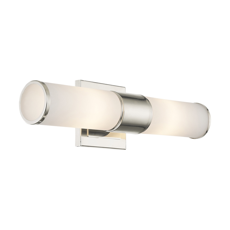 Beaumont Lane Transitional 2-Light Metal Wall Sconce in Polished Nickel