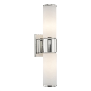 Beaumont Lane Transitional 2-Light Metal Wall Sconce in Polished Nickel
