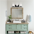 Beaumont Lane Contemporary Steel 3 Light Bath Vanity in Black