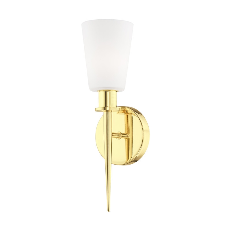 Beaumont Lane Contemporary ADA Wall Sconce in Polished Brass