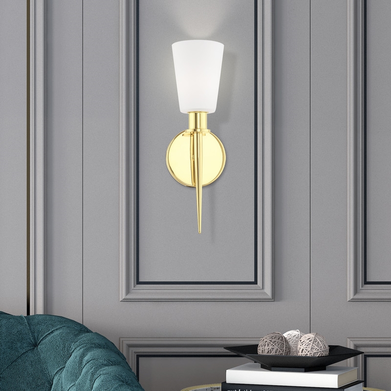 Beaumont Lane Contemporary ADA Wall Sconce in Polished Brass