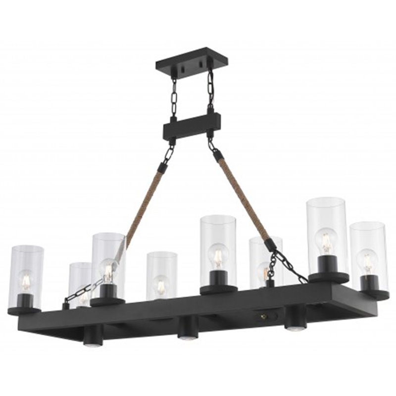 Beaumont Lane Contemporary 11 Light Linear Chandelier in Bronze