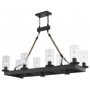 Beaumont Lane Contemporary 11 Light Linear Chandelier in Bronze