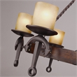 Beaumont Lane Contemporary Steel 6 Light Chandelier in Bronze