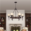Beaumont Lane Contemporary Steel 6 Light Chandelier in Bronze