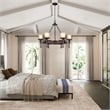 Beaumont Lane Contemporary Steel 6 Light Chandelier in Bronze