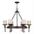 Beaumont Lane Contemporary Steel 6 Light Chandelier in Bronze