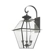 Beaumont Lane Contemporary Brass Outdoor Wall Lantern in Charcoal