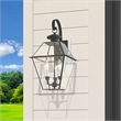 Beaumont Lane Contemporary Brass Outdoor Wall Lantern in Charcoal