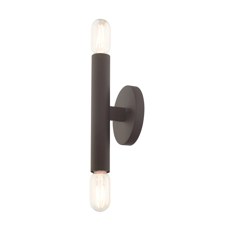 Beaumont Lane Mid-Century 2-Light Metal ADA Wall Sconce in Bronze