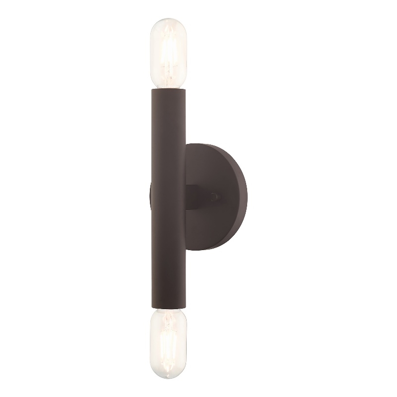 Beaumont Lane Mid-Century 2-Light Metal ADA Wall Sconce in Bronze