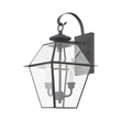 Beaumont Lane Contemporary 2 Light Outdoor Wall Lantern in Charcoal