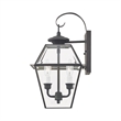 Beaumont Lane Contemporary 2 Light Outdoor Wall Lantern in Charcoal