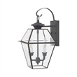 Beaumont Lane Contemporary 2 Light Outdoor Wall Lantern in Charcoal