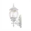 Beaumont Lane Traditional 3-Light Metal Outdoor Wall Lantern in Textured White