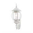 Beaumont Lane Traditional 3-Light Metal Outdoor Wall Lantern in Textured White