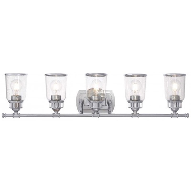 Beaumont Lane Contemporary 5 Light Bath Vanity Light in Polished Chrome