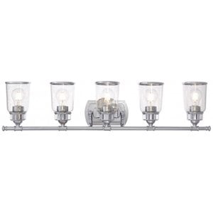 Beaumont Lane Contemporary 5 Light Bath Vanity Light in Polished Chrome