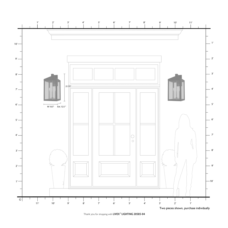 Beaumont Lane Transitional 3-Light Brass & Glass Outdoor Wall Lantern in Black