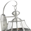 Beaumont Lane Contemporary Outdoor Wall Lantern in Brushed Nickel