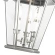 Beaumont Lane Contemporary Outdoor Wall Lantern in Brushed Nickel