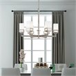 Beaumont Lane Contemporary 6 Light Chandelier in Brushed Nickel