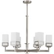 Beaumont Lane Contemporary 6 Light Chandelier in Brushed Nickel