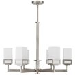 Beaumont Lane Contemporary 6 Light Chandelier in Brushed Nickel