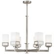 Beaumont Lane Contemporary 6 Light Chandelier in Brushed Nickel
