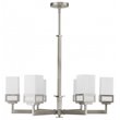 Beaumont Lane Contemporary 6 Light Chandelier in Brushed Nickel