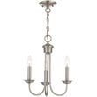 Beaumont Lane Contemporary 3 Light Chandelier in Brushed Nickel
