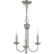 Beaumont Lane Contemporary 3 Light Chandelier in Brushed Nickel