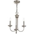 Beaumont Lane Contemporary 3 Light Chandelier in Brushed Nickel