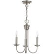 Beaumont Lane Contemporary 3 Light Chandelier in Brushed Nickel