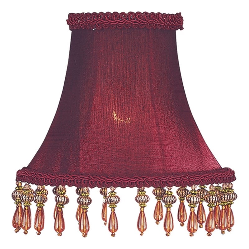 Beaumont Lane Contemporary Polyester One Light Red Lamp Shade