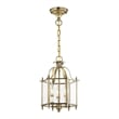 Beaumont Lane Contemporary 3 Light Antique Brass Chain Hang/Ceiling Mount