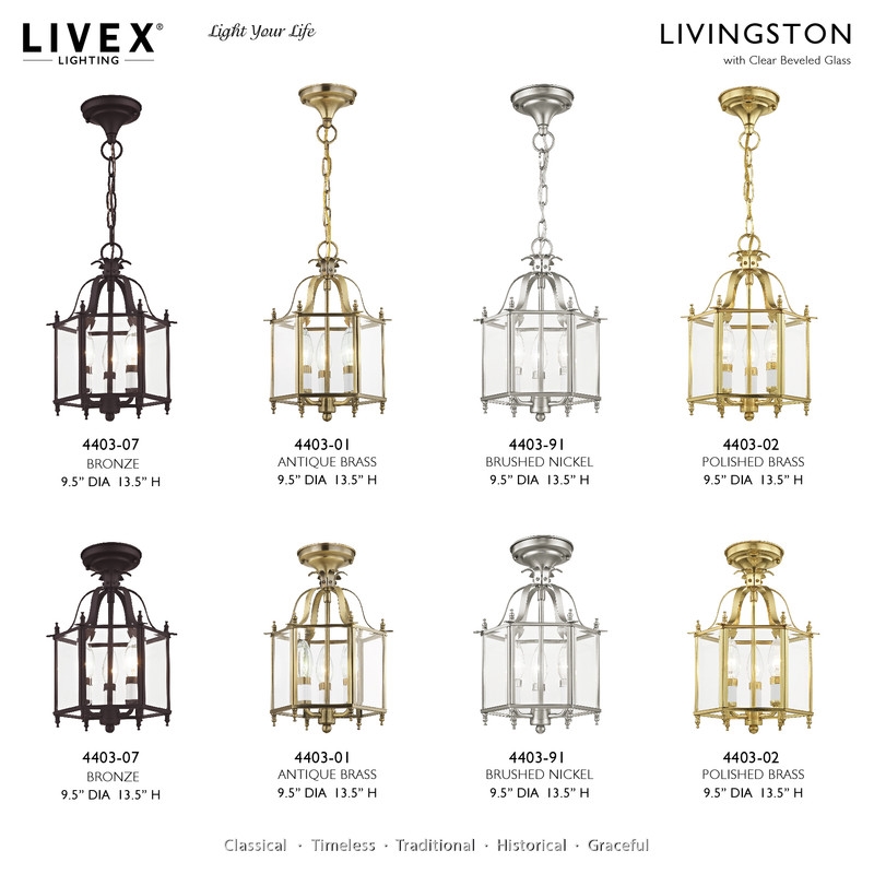 Beaumont Lane Contemporary 3 Light Antique Brass Chain Hang/Ceiling Mount
