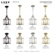 Beaumont Lane Contemporary 3 Light Antique Brass Chain Hang/Ceiling Mount
