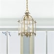 Beaumont Lane Contemporary 3 Light Antique Brass Chain Hang/Ceiling Mount