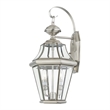 Beaumont Lane Contemporary 2 Light Outdoor Wall Lantern in Brushed Nickel
