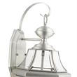 Beaumont Lane Contemporary 2 Light Outdoor Wall Lantern in Brushed Nickel
