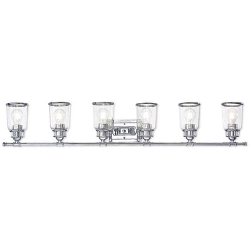 Beaumont Lane Contemporary 6 Light Bath Vanity Light in Polished Chrome